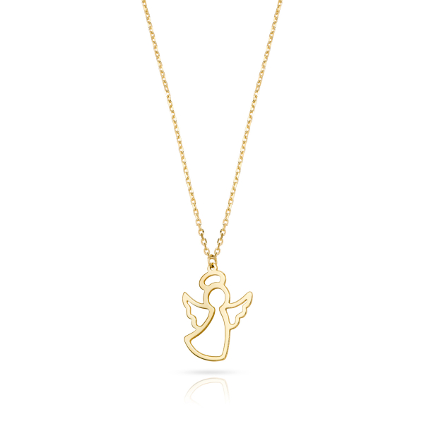 Collier Engel Gold 333 - Engel 10,5x13,5mm - Ankerkette 42cm - Bild 2
