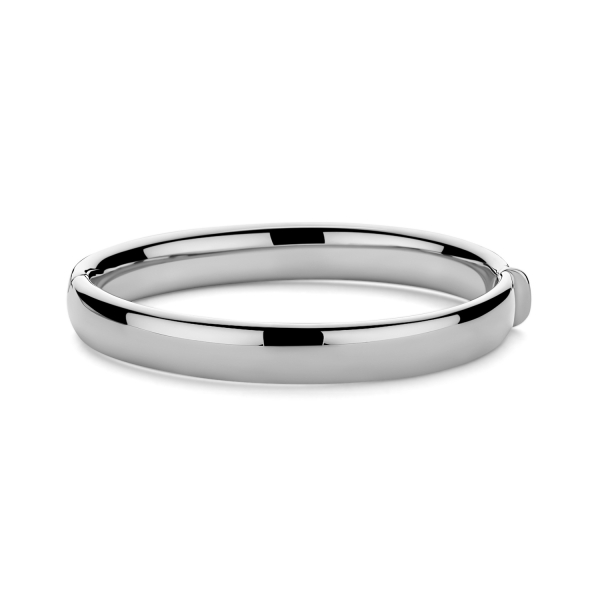 Armreif Silber 925 rhodiniert - 8mm breit - 45x55mm - Abgerundet