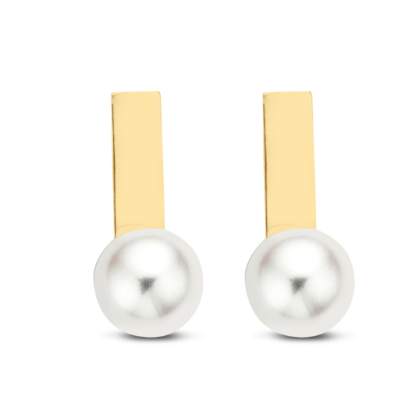 Ohrstecker mit Süßwasser-Zuchtperle 4mm Gold 585