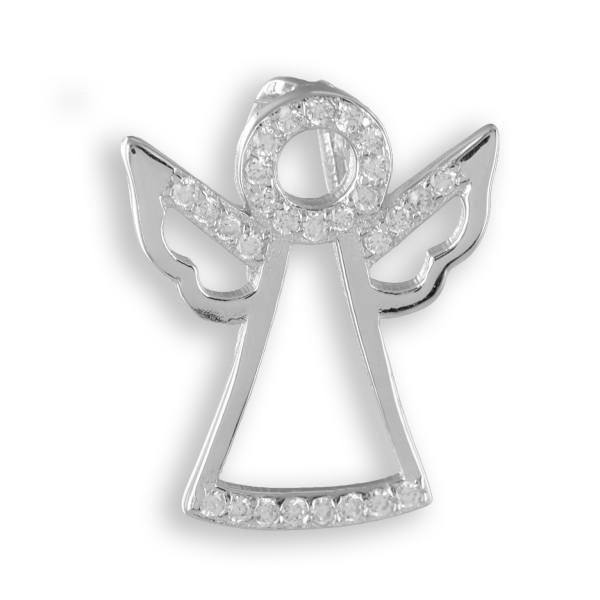 Anhänger Engel Silber 925 rhodiniert - 27 Zirkonia