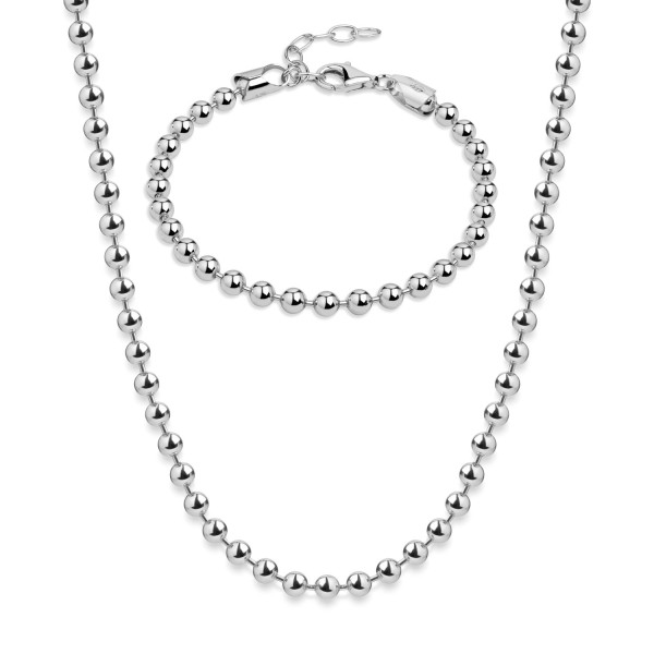 Kugelkette Silber 925 - 3mm breit - 40+5cm - Bild 3