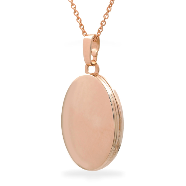 Medaillon oval Silber 925 rosévergoldet - 16x21mm