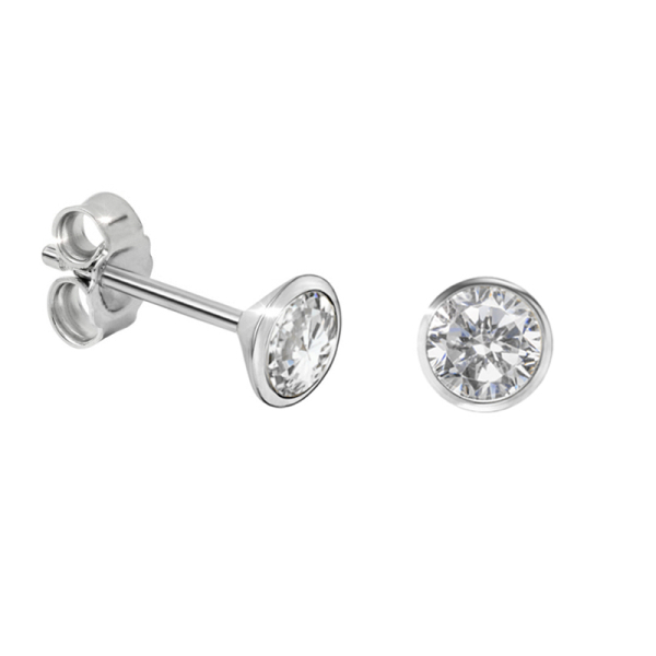 Ohrstecker Zirkonia Silber 925 - 5,0mm