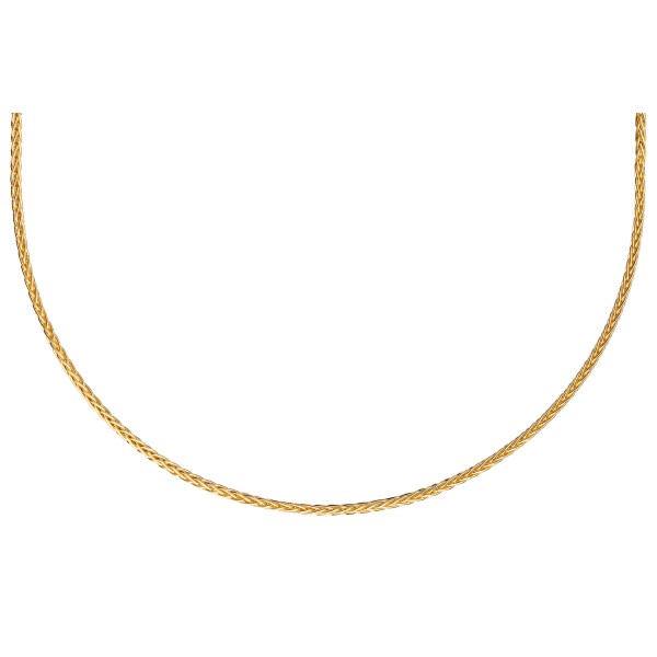 Zopfarmband Silber 925 vergoldet dreifach - 1,6mm breit - 4-seitig diamantiert