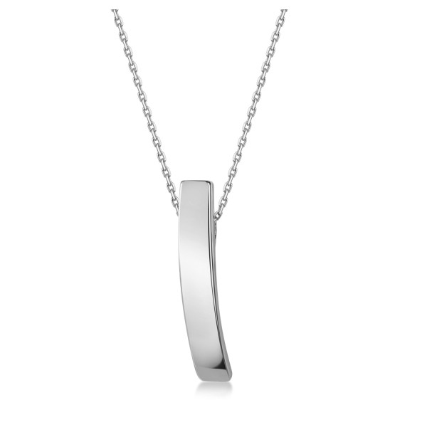 Collier mit Anhänger Silber 925 rhodiniert - Anhänger 4,5x27,8mm