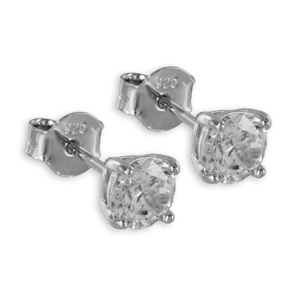 Ohrstecker Zirkonia Silber 925 - 5mm