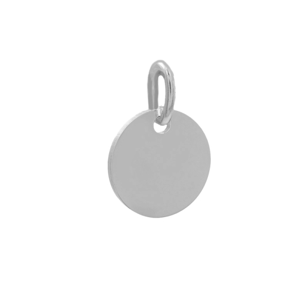 Anhänger Gravurplatte rund Silber 925 - Ø 6mm