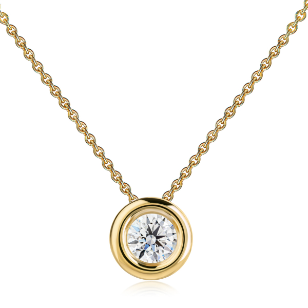 Anhänger mit Zirkonia Gold 333 - Ø 8,00mm
