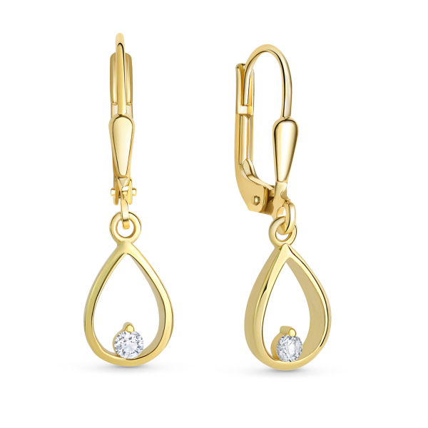 Ohrhänger Zirkonia Gold 333