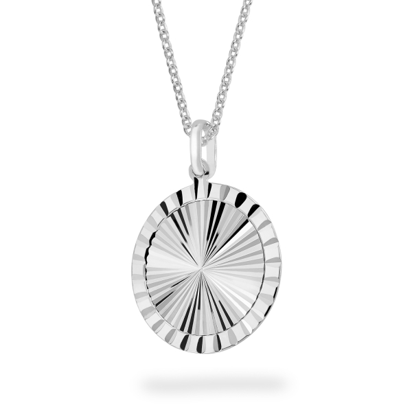 Anhänger rund diamantiert Silber 925 rhodiniert - Ø 16mm - Bild 2