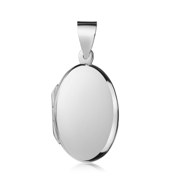 Medaillon oval Silber 925 rhodiniert - mit Innenausstattung