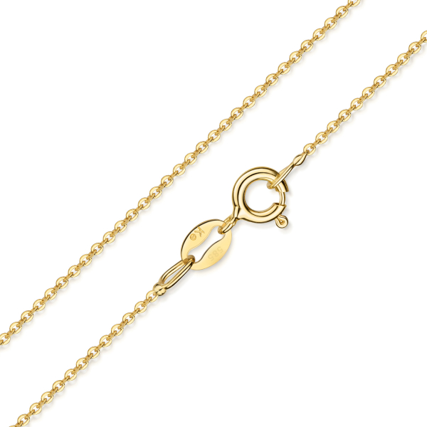 Ankerkette flach Gelbgold 585 - 1.2 mm breit - Wählbare Länge