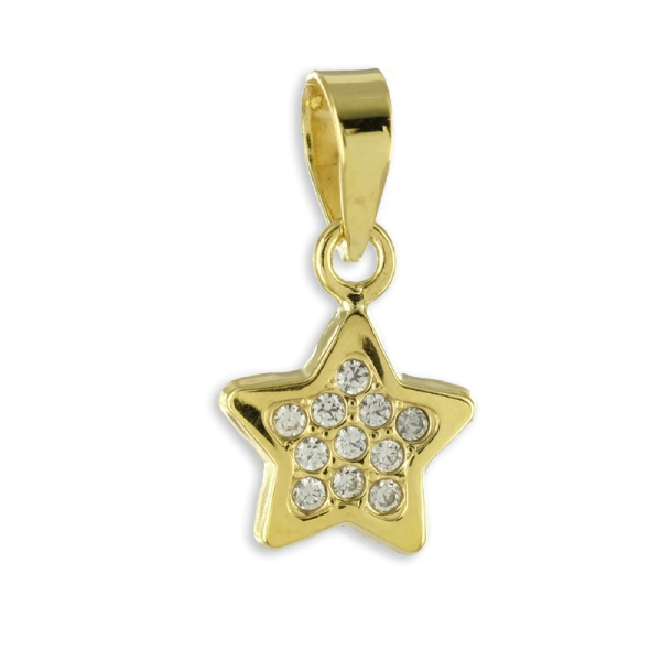 Anhänger Stern Gold 333 - 11 Zirkonia