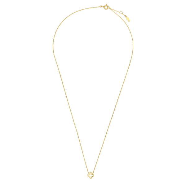 Collier mit Anhänger Klee Gold 585 - Klee 6,5x6,5mm - Bild 2