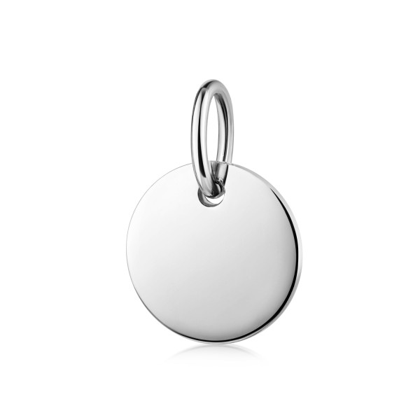 Gravurplatte Silber 925 rhodiniert - 8mm