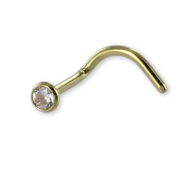 Nasenstecker Zirkonia Gold 750 - 2mm