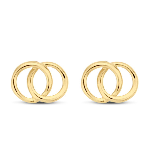 Ohrstecker Doppelreif Gold 585 - 7x5mm