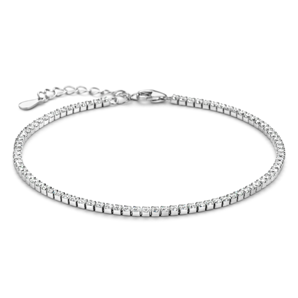 Tennisarmband Zirkonia weiß Silber 925 rhodiniert - Zirkonia 1,75mm - 2,0mm breit