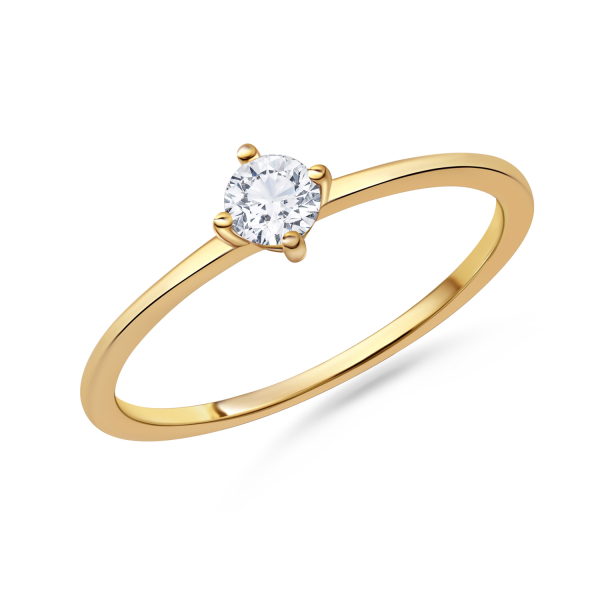 Lovebird Damenring Gelbgold 585 - Lab Grown Brillant 0,20 ct. - 4 Stotzen Fassung