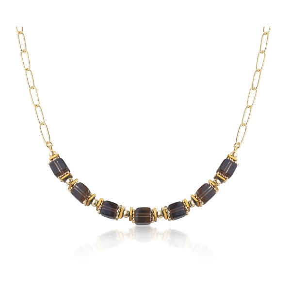 Collier mit Rauchquarz Silber 925 vergoldet