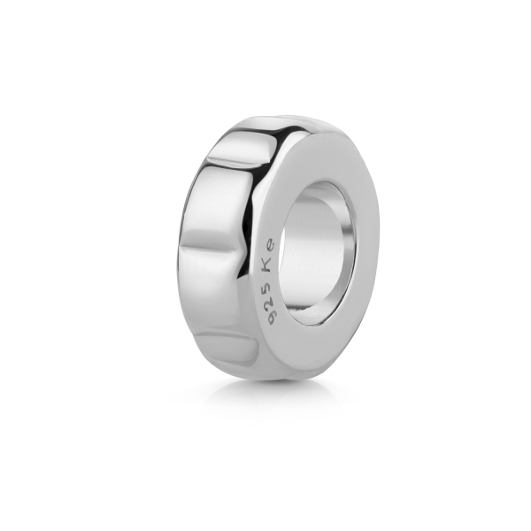 Charm Divider Curve Silber 925 - Hochglanz - Ø 8,5mm