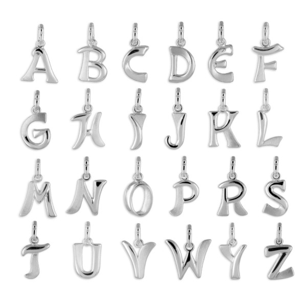 Buchstabenanhänger Silber 925 - Teilmattiert - Bild 2