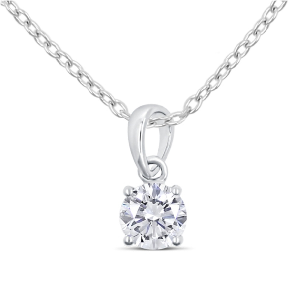 Lovebird Collier mit Zirkonia 101 Facetten 5mm Silber 925 rhodiniert