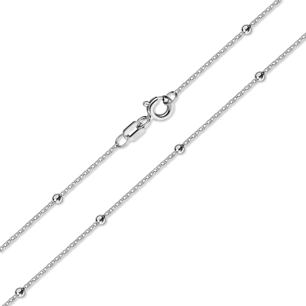 Ankerkette Silber 925 - 2mm Kugeln - 1,1 mm breit - 45cm