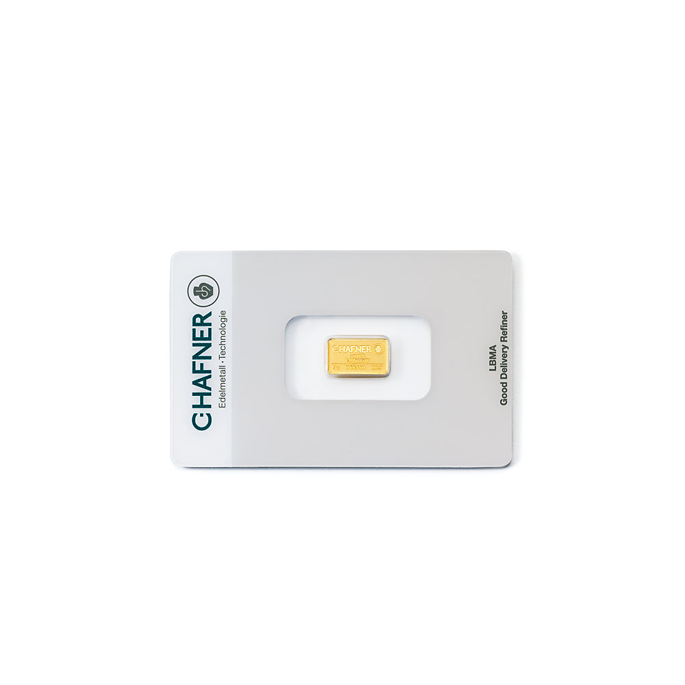 2g Goldbarren C.HAFNER - 999,9 Feingold - Neuware