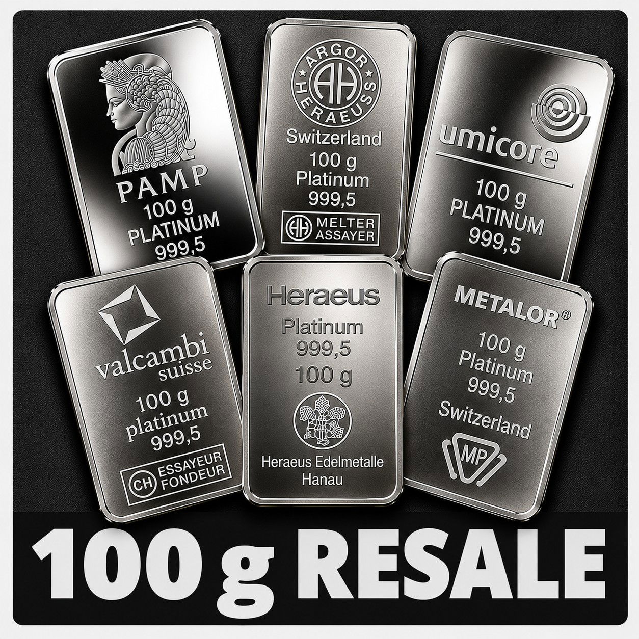 100g Platinbarren - Feinplatin - Physisches Edelmetall