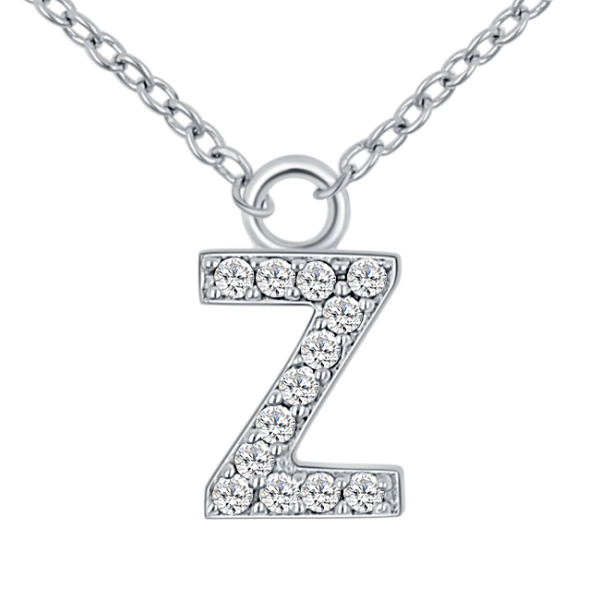 Lovebird Buchstabencollier Z Silber 925 rhodiniert - 13 Zirkonia