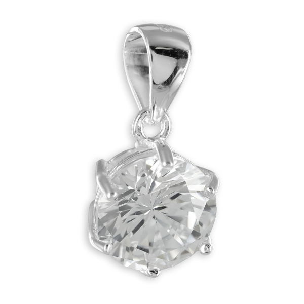 Anhänger Zirkonia Silber 925 - 8mm