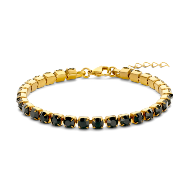 Frank 1967 Armband mit Zirkonia schwarz Edelstahl IPG - Zirkonia 5mm