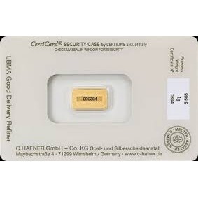 1g Goldbarren C.HAFNER - 999,9 Feingold - Neuware - Bild 2