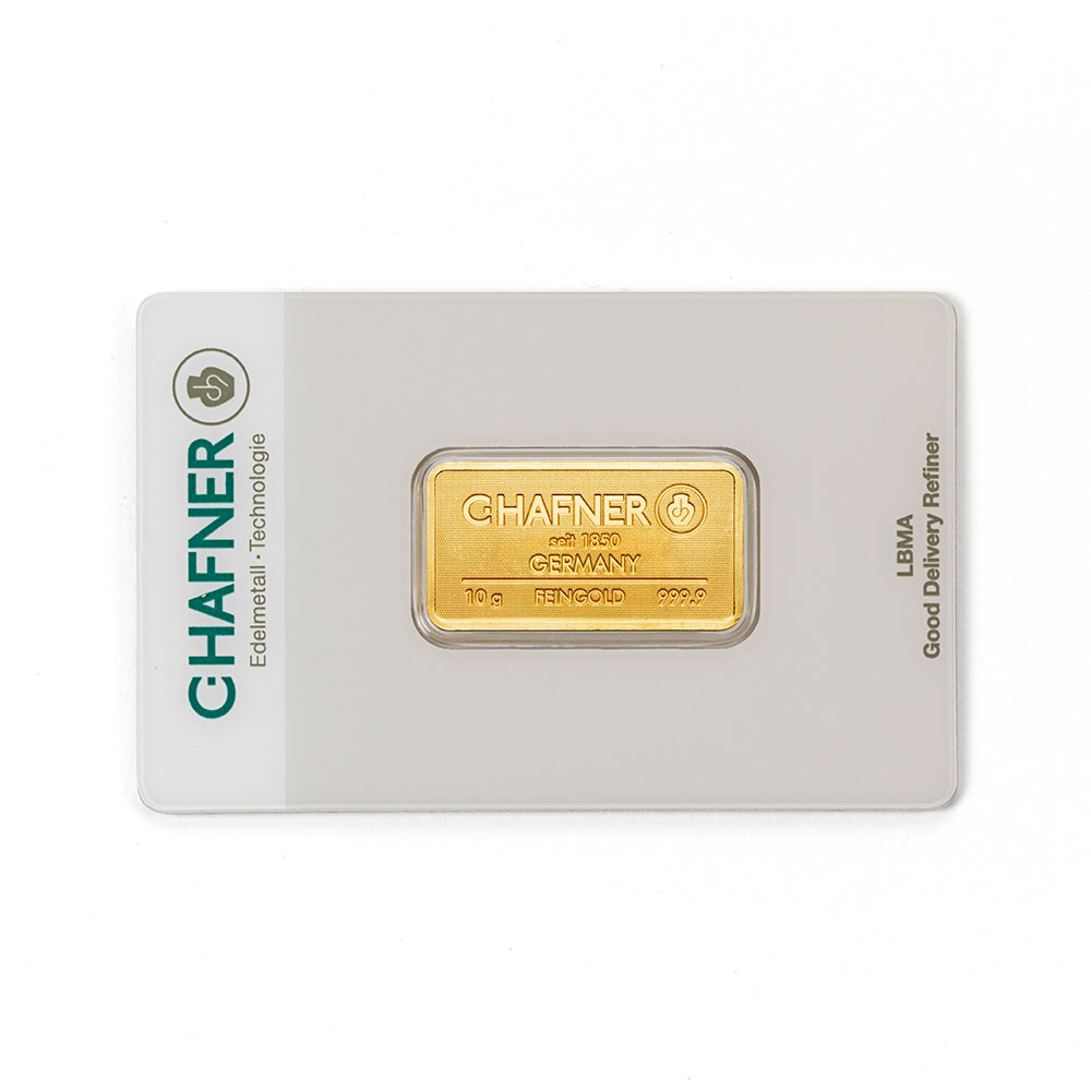 10g Goldbarren C.HAFNER - 999,9 Feingold - Neuware