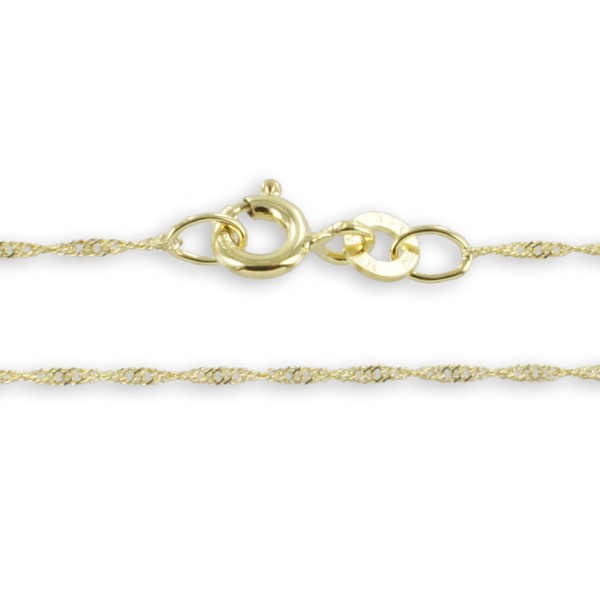 Singapurkette Gold 333 - 1mm breit