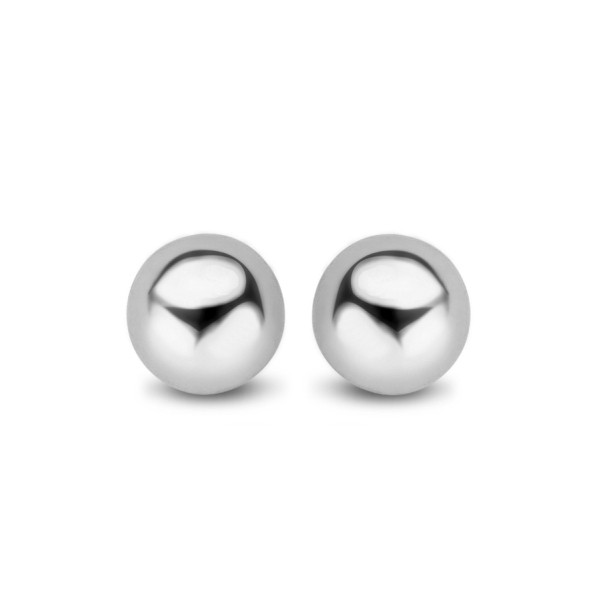 Ohrstecker Kugel Silber 925 rhodiniert - 4mm