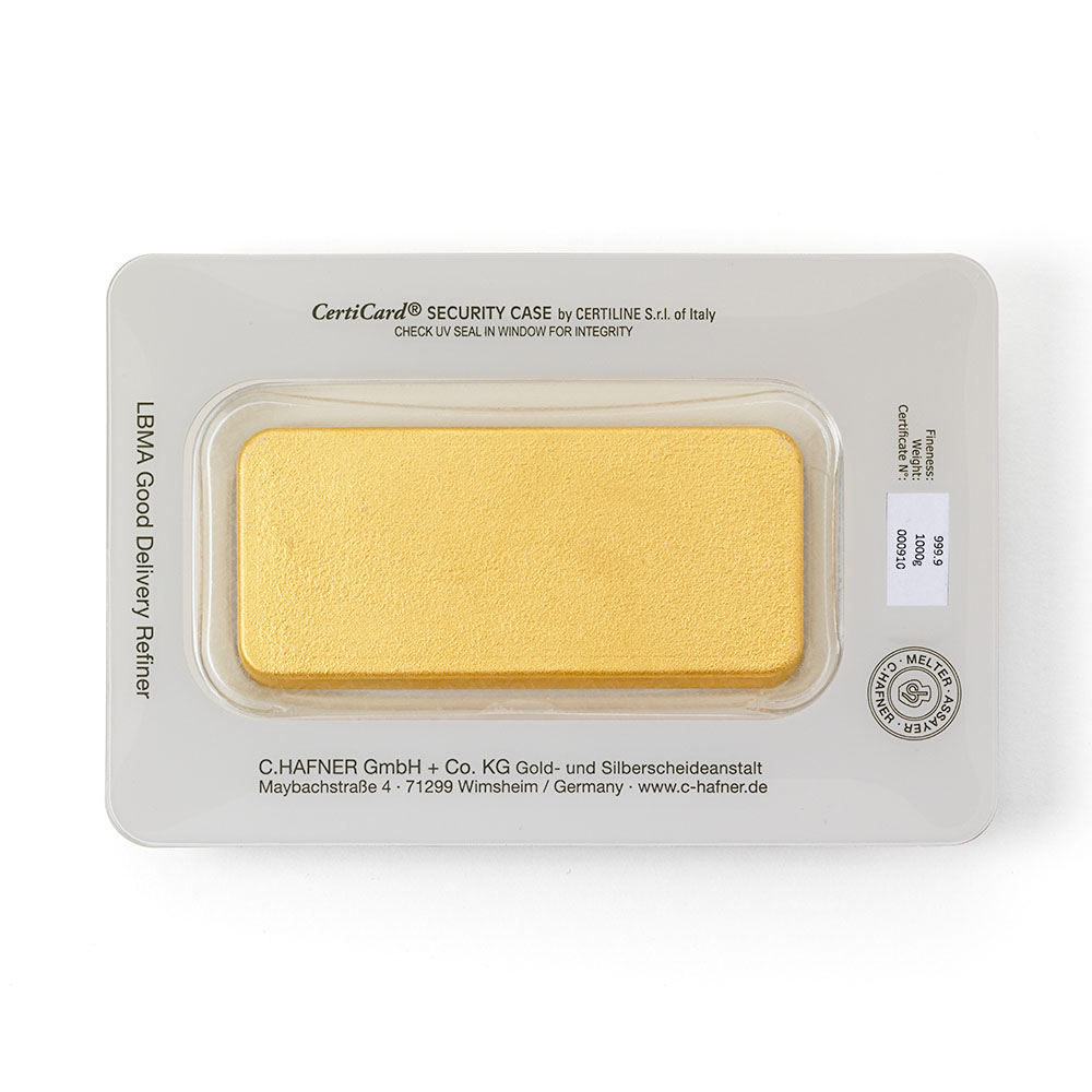 1000g Goldbarren C.HAFNER - 999,9 Feingold - Gussbarren - Bild 2