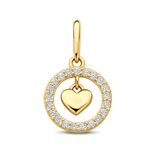 Anhänger Reif Gold 585 - 21 Zirkonia mit Herz