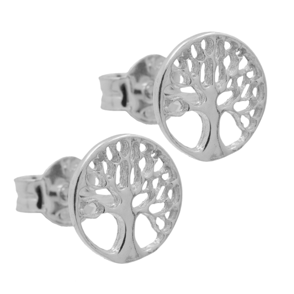 Ohrstecker Lebensbaum Silber 925 - Ø 8mm