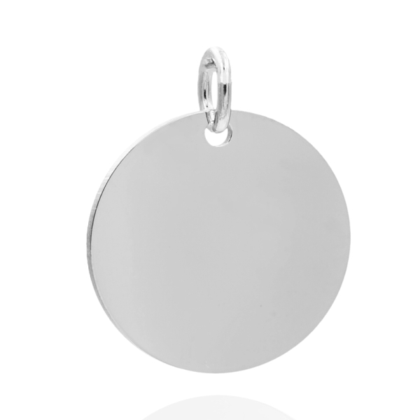 Gravurplatte rund Silber 925 - 18mm