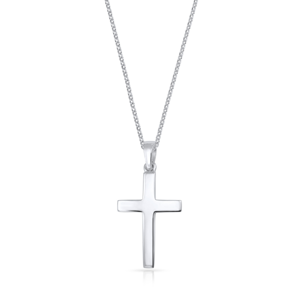 Anhänger Kreuz Silber 925 rhodiniert - Hochglanz - 24,5mm - Bild 2
