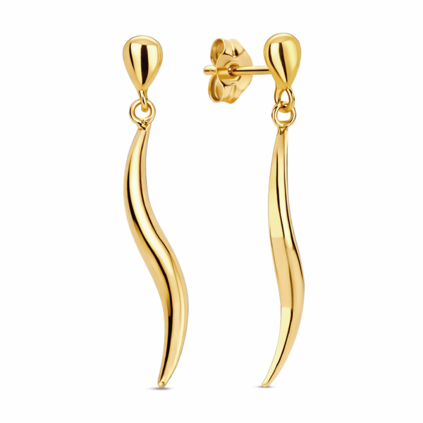 Ohrstecker Drop mit Behang Gold 585 - Länge 28,00mm