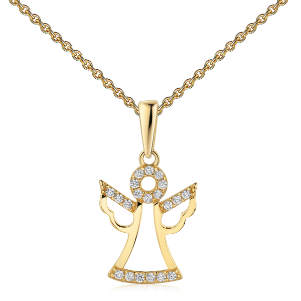 Anhänger Engel Gold 333 - 20 Zirkonia - Bild 2