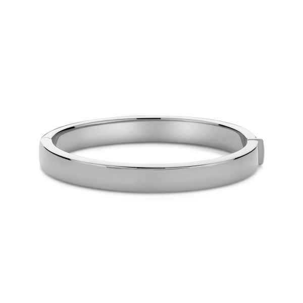 Armreif Silber 925 rhodiniert - 8mm breit - 45x55mm - Kantig