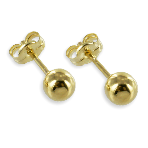 Ohrstecker Kugel Gold 333 - Hochglanz - 5mm