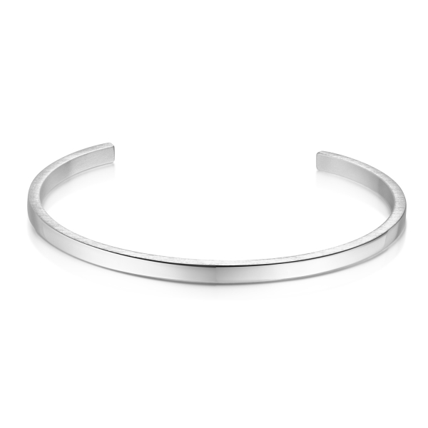 Armspange massiv Silber 925 - 56x67x3mm - Hochglanz und matt