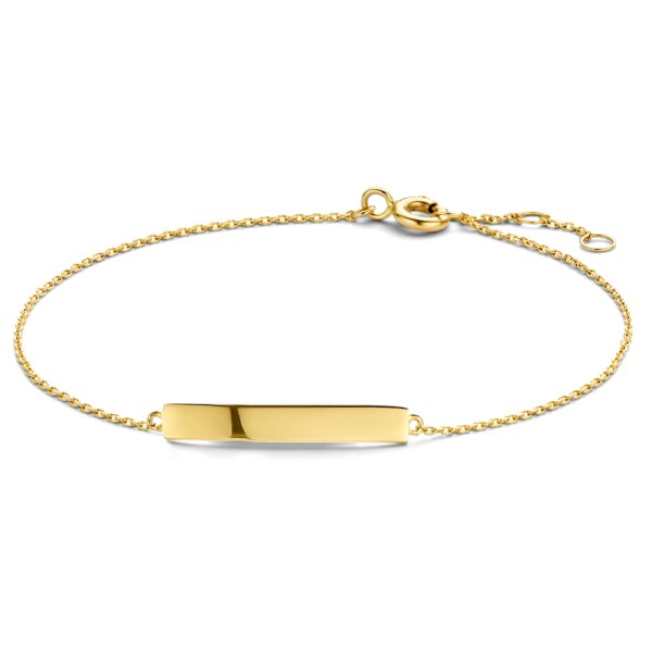 Armband Gravurplatte Gold 585 - Hochglanz 23x4mm