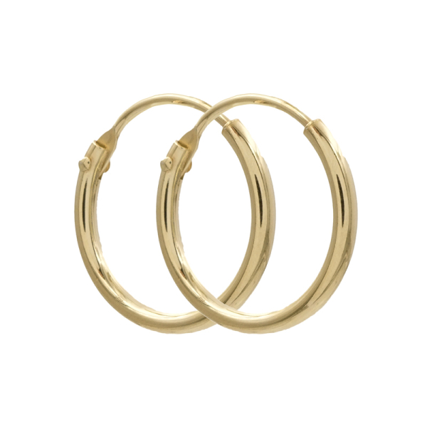 Creolen Silber 925 vergoldet - 11mm - 1,2mm stark