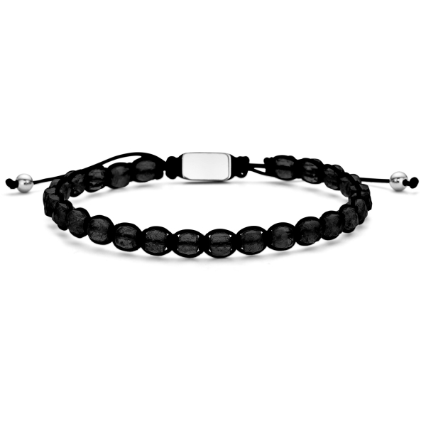 Frank 1967 Armband Edelstahl IPS - Achat 4mm - Textilband